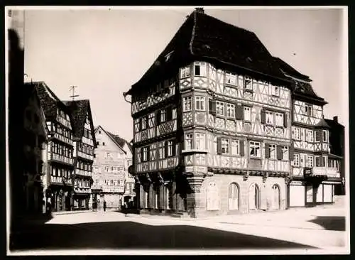 Fotografie Edm. v. König, Heidelberg, Ansicht Mosbach i. Baden, das Palm’sches Haus am Marktplatz