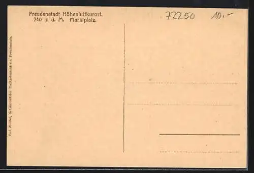 AK Freudenstadt, Marktplatz mit Springbrunnen