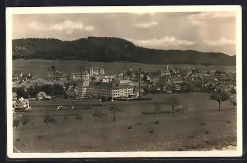 AK Burladingen /Hohenzollern, Ortsansicht von der Weide aus
