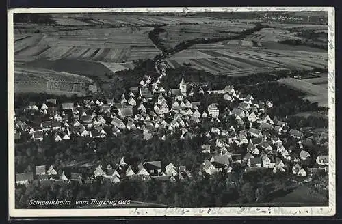 AK Schwaikheim, Gesamtansicht vom Flugzeug aus
