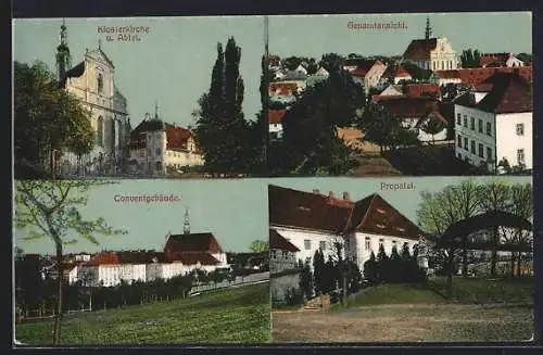 AK St. Marienstern /Sa., Klosterkirche u. Abtei, Gesamtansicht, Conventgebäude und Propstei