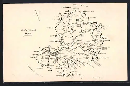 AK St. Mary`s Island /Scilly, topographic map