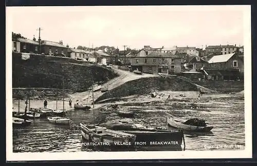 AK Portscatho, village from breakwater with boats