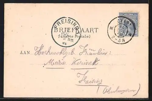 AK Zeist, Rathaus, Brücke, Strassenpartie