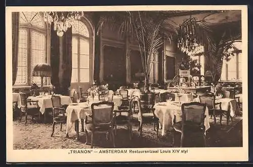AK Amsterdam, Trianon, Restaurantzaal Louis XIV styl