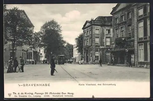 AK `s-Gravenhage, Korte Voorhout met Schouwburg, Strassenbahn