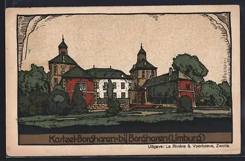 Künstler-AK Borgharen /Limburg, Kasteel Borgharen
