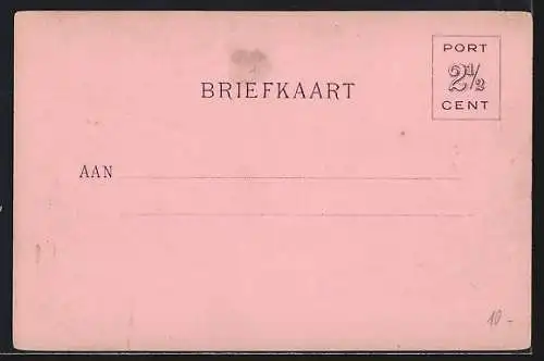 Lithographie Haarlem, Rathaus, Strassenpartie, Uferpartie