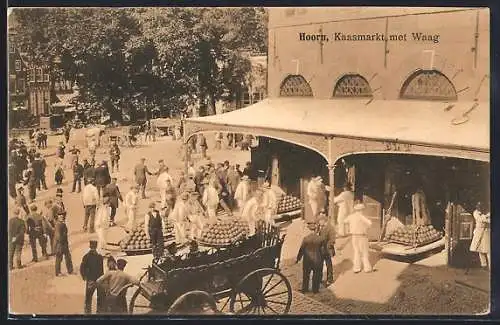 AK Hoorn, Kaasmarkt met Waag, Käsemarkt
