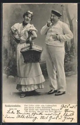 AK Soldat und Frau, Soldatenliebe