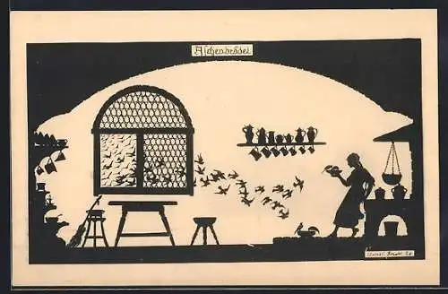 Künstler-AK Elsbeth Forck: Aschenbrödel
