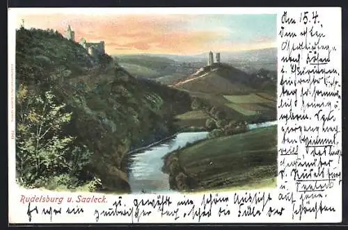 AK Rudelsburg, Rudelsburg und Saaleck mit Fluss