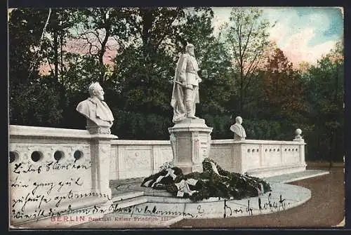 AK Berlin, Denkmal Friedrich Wilhelm III. von Preussen