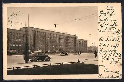 AK Berlin-Charlottenburg, Blick zum Funkhaus