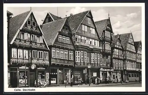 Foto-AK Celle, Partie in der Stechbahnstrasse