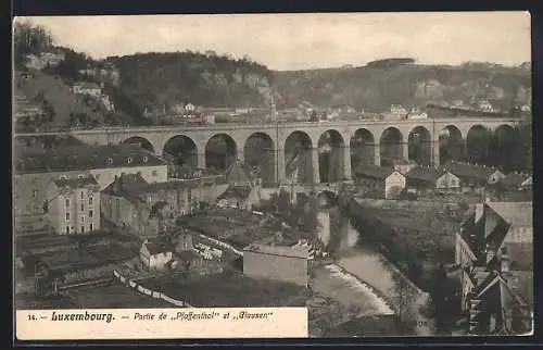 AK Luxemburg, Le Viaduc du Nord, Pfaffenthal et Clausen