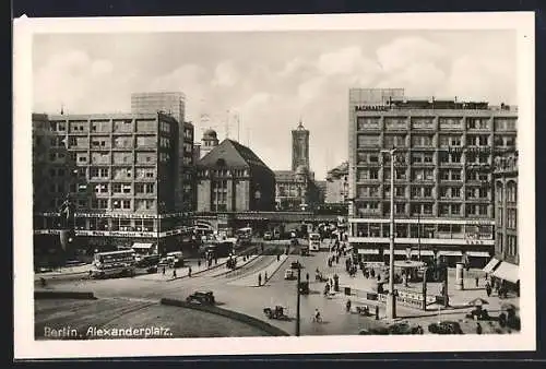 AK Berlin, Strassenpartie am Alexanderplatz