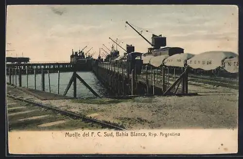 AK Bahia Blanca /Rep. Argentina, Muelle del F. C. Sud