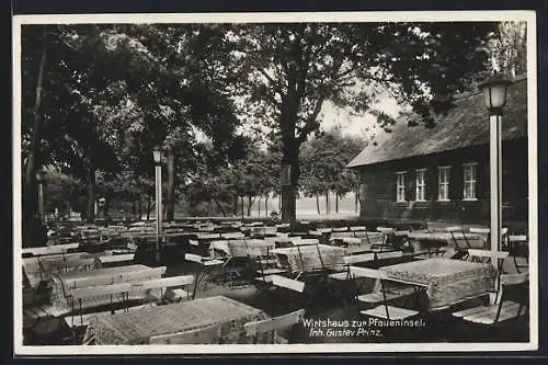 AK Berlin-Wannsee, Wirtshaus zur Pfaueninsel, Inhaber Gustav Prinz