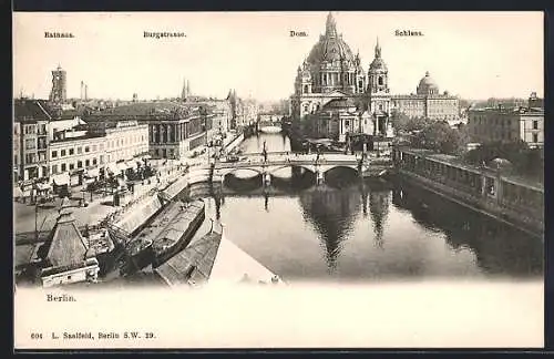 AK Berlin, Burgstrasse, Dom und Schloss