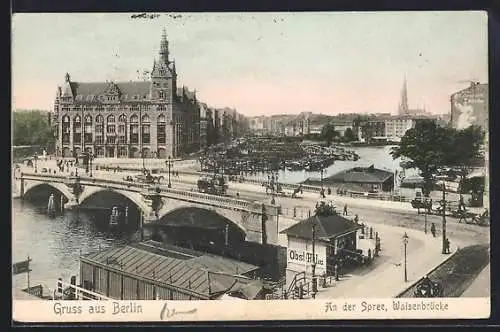 AK Berlin, Märkischer Platz, Waisenbrücke über die Spree