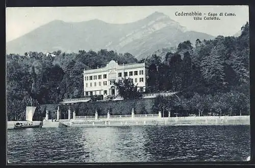 AK Cadenabbia, Bootspartie an der Villa Carlotta