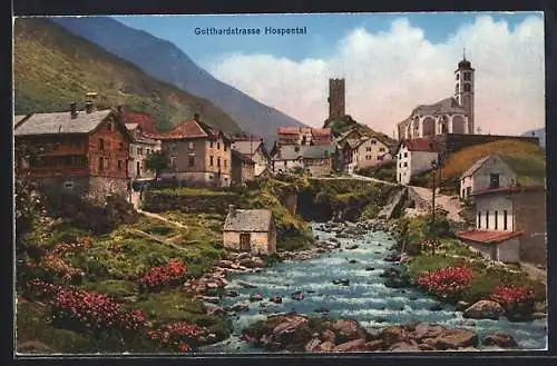 AK Hospental, Blick zum Ort
