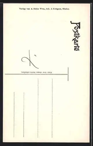 AK Rheine, Ansicht der Antonius-Basilika mit mächtigem Glockenturm