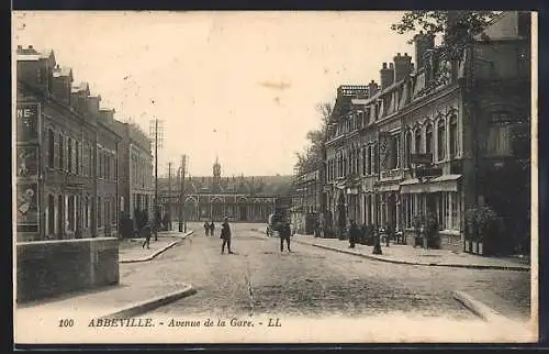 AK Abbeville, Avenue de Gare