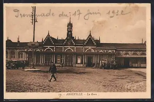 AK Abbeville, La Gare