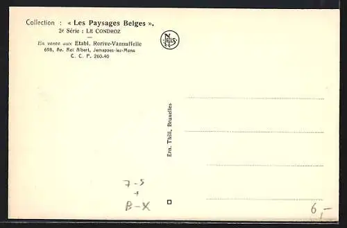 AK Le Condroz, Sol: coupe dans le calcaire