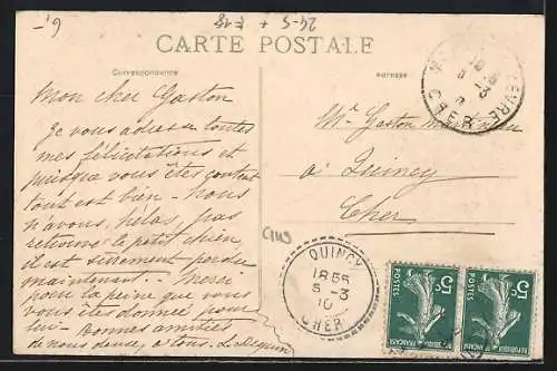 AK Merhun, La Crue de l`Yèvre, Janvier 1910, Rue Jeanne-d`Arc