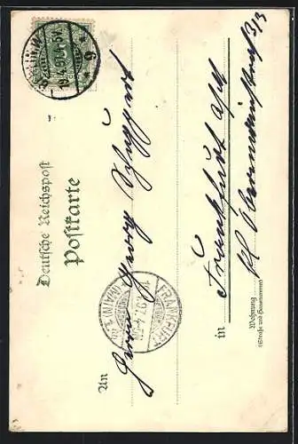 Lithographie Berlin, Das Friedrichsdenkmal Unter den Linden