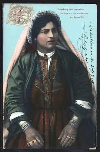 AK Bäuerin aus der Umgebung von Jerusalem