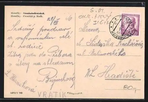 AK Horecky, Frenstát p. Radh.