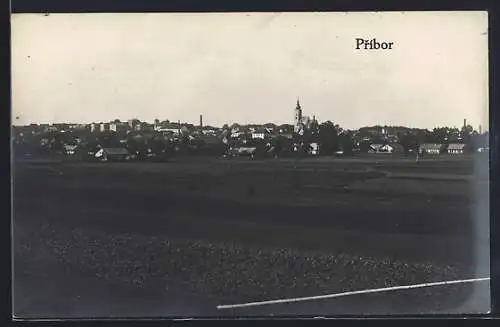 AK Príbor, Panorama mit Kirche