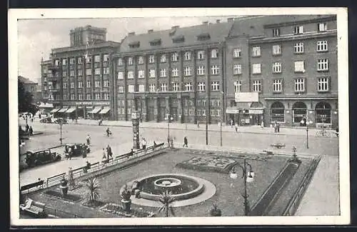 AK Mähr. Ostrau / Mor. Ostrava, Bahnhofstrasse / Nadrazni trida