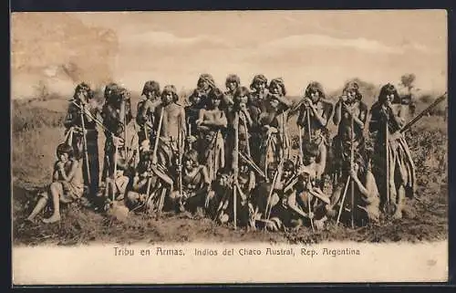 AK Argentina, Tribu en Armas, Indios del Chaco Austral