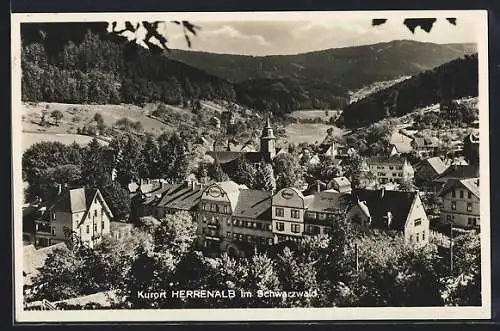 AK Herrenalb im Schwarzwald, Teilansicht mit Kurhaus