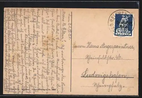 AK Bad Reichenhall, Teilansicht mit Bergen