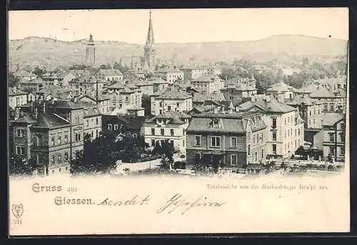 AK Giessen, Totalansicht von der Starkenburger Kneipe aus