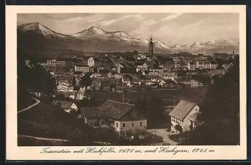AK Traunstein, Teilansicht mit Hochfelln und Hochgern