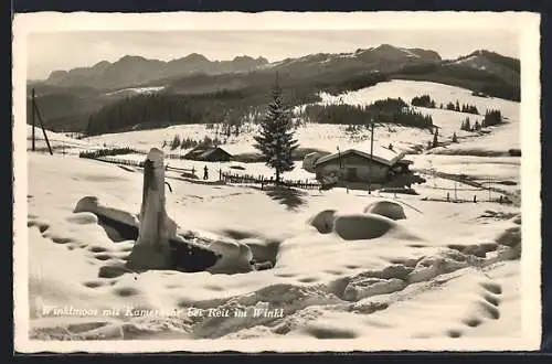 AK Winklmoos, Ort mit Kamerköhr im Winter