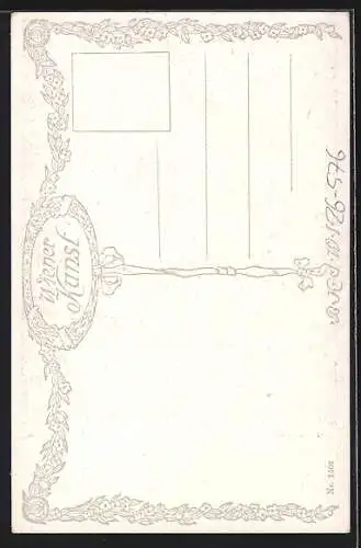 Künstler-AK Karl Maria Schuster: Fräulein an der Schlossterrasse
