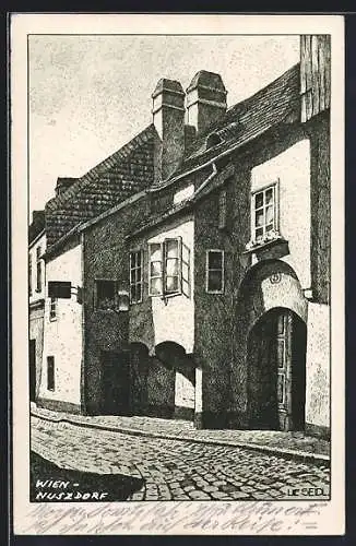 Künstler-AK Ulf Seidl: Wien, Nussdorf