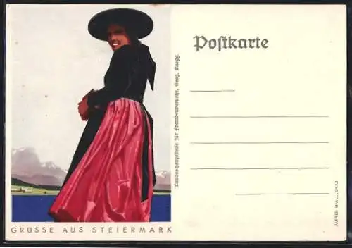 AK Costume de Styrie, Tracht aus der Steiermark