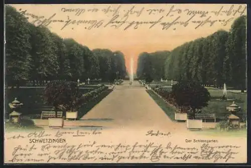 AK Schwetzingen, Der Schlossgarten