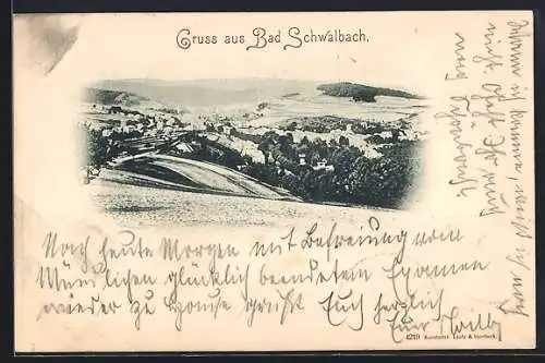 AK Bad Schwalbach, Totalansicht aus der Vogelschau
