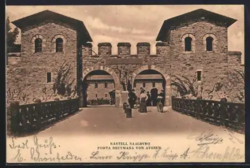 AK Kastell Saalburg, Porta Decumana von Aussen