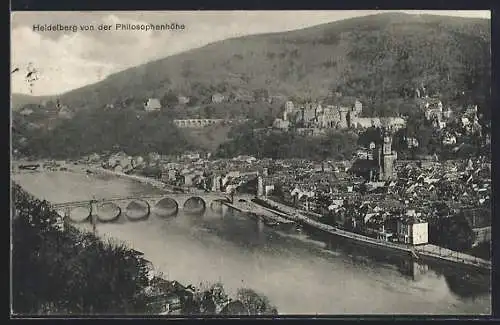 AK Heidelberg / Neckar, Gesamtansicht von der Philosophenhöhe